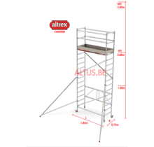 RS 44-power kamersteiger 0.75 x 1.85 x 5.80m WH