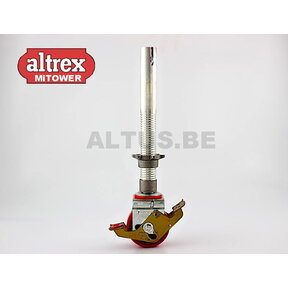 324515 Wiel 125mm alu spindel verstelbaar MT/MT PLUS