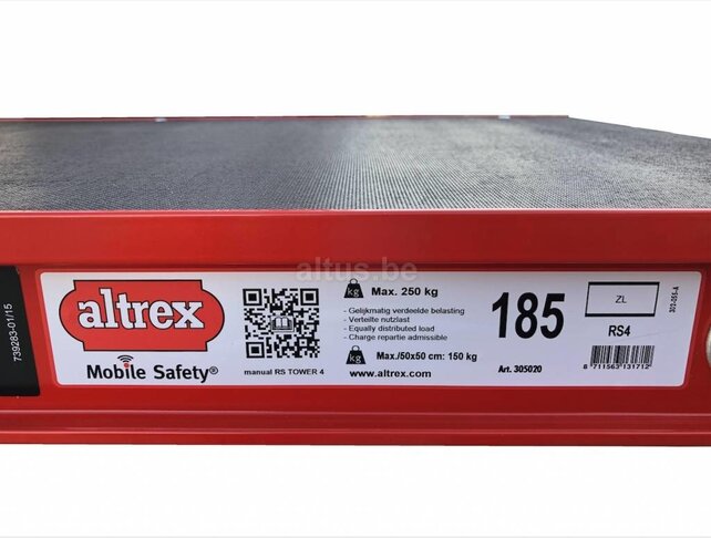 Altrex RS 4 TOWER platform zonder luik 1.85m