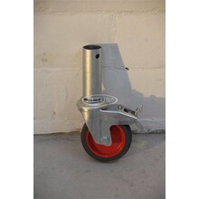 RS 4 TOWER rubber wiel 125mm met rem per 4 stuks