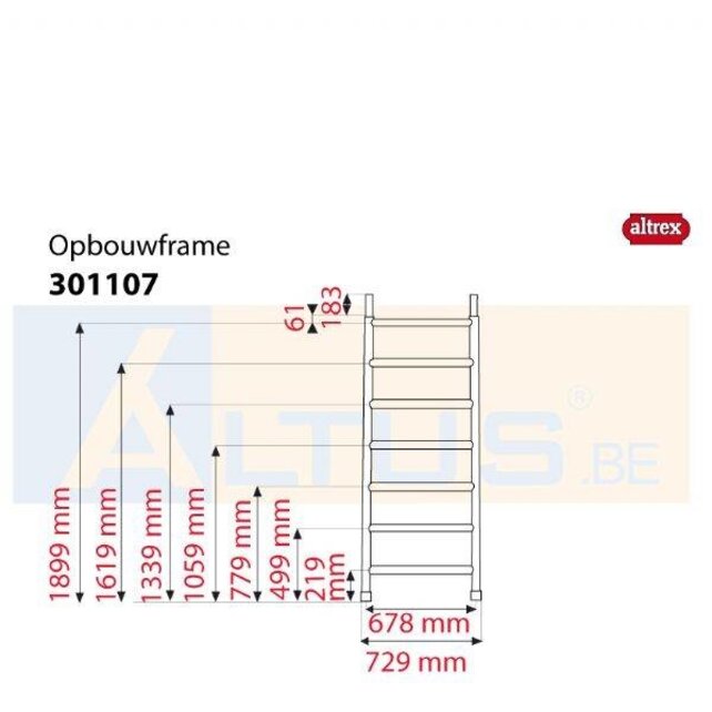 Altrex RS5 tower onderdelen opbouwframe 75-28-7