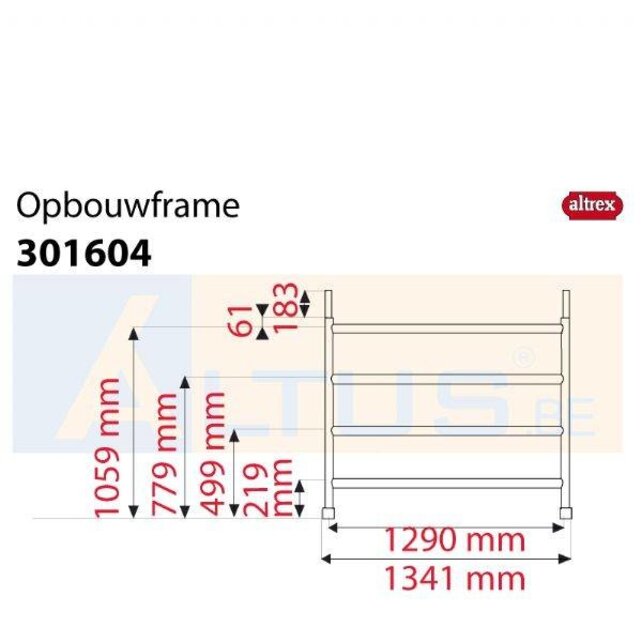 Altrex RS5 tower onderdelen opbouwframe 135-28-4