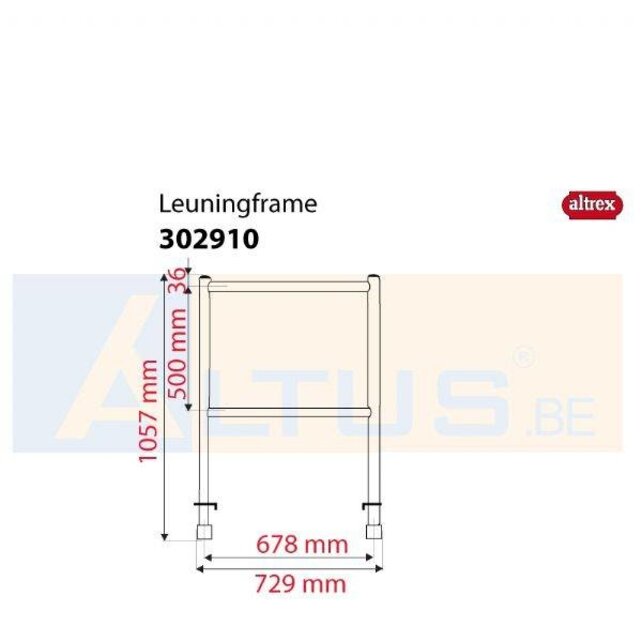Altrex RS5 tower onderdelen leuningframe 75-50-2