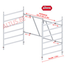 Altrex RS5 tower onderdelen klap unit 6-sports telescopisch 135