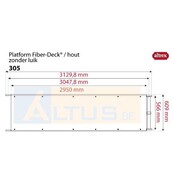 RS5 tower onderdelen Fiber-deck platform zonder luik 3.05m