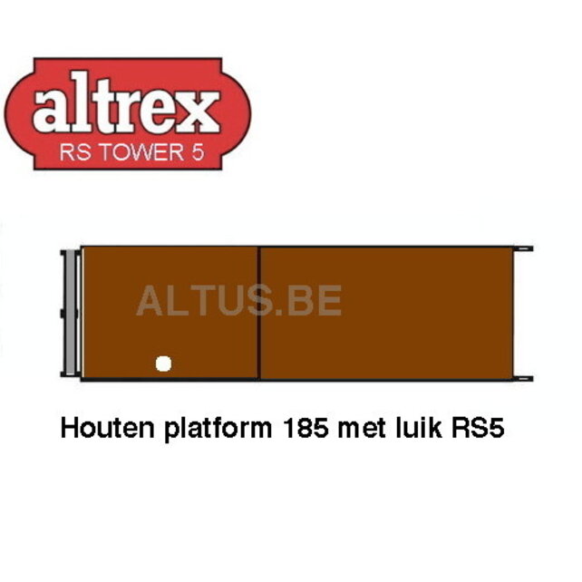 RS 5 TOWER ONDERDELEN Houten platform 185 met luik RS5