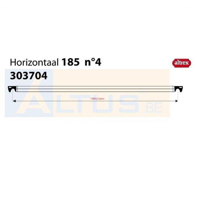 Altrex RS5 tower onderdelen horizontale schoor 1.85m