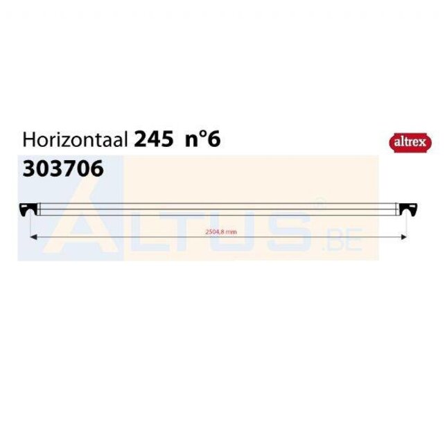 Altrex RS5 tower onderdelen horizontale schoor 2.45m