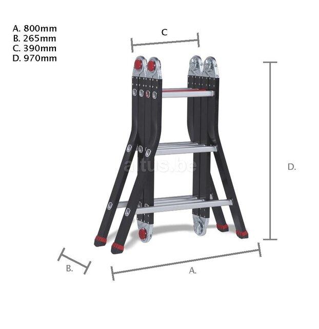 Altrex varitrex Professionele vouwladder  4 x 3