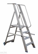Solide industriële plooibare mobiele magazijntrap 4 treden