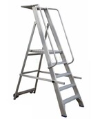 Solide industriële plooibare mobiele magazijntrap 5 treden