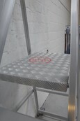 Solide industriële plooibare mobiele magazijntrap 5 treden