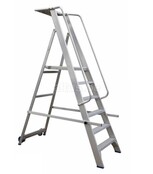 Solide industriële plooibare mobiele magazijntrap 6 treden