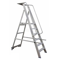 Solide industriële plooibare mobiele magazijntrap 6 treden