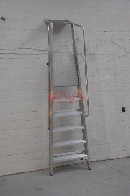 Solide industriële plooibare mobiele magazijntrap 6 treden