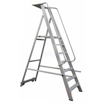 Solide industriële plooibare mobiele magazijntrap 7 treden
