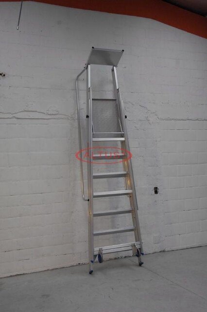 Solide industriële plooibare mobiele magazijntrap 7 treden