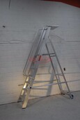 Solide industriële plooibare mobiele magazijntrap 7 treden
