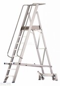 Solide industriële plooibare mobiele magazijntrap 8 treden