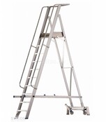 Solide industriële plooibare mobiele magazijntrap 10 treden