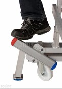 Solide industriële plooibare mobiele magazijntrap 10 treden