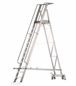 Solide industriële plooibare mobiele magazijntrap 12 treden