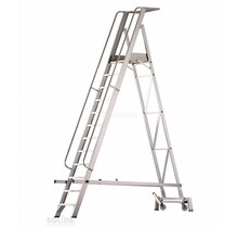 Solide industriële plooibare mobiele magazijntrap 12 treden