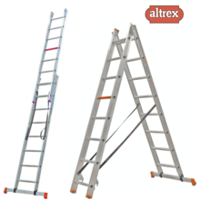 2-delige reformladder 2x 8 treden  2.05 - 3.65m