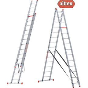 2-delige reformladder 2x14 treden 3.55 - 6.15m