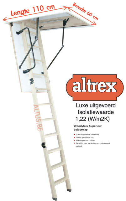Altrex superieur zoldertrap 110 x 60 x 13cm
