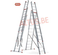 Altrex atlantis 3-delig reformladder  3x12 treden