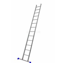 Solide semi-professionele enkel rechte ladder model SA 13 treden met stabiliteitsbalk