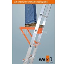 WAKU telescoopladder ladderbank oranje