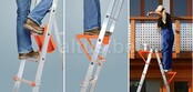 WAKU telescoopladder ladderbank oranje