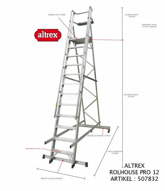 Altrex pro serie 12 treden