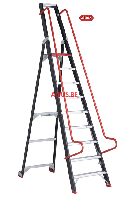 Altrex enkelzijdige professionele magazijntrap 9 treden