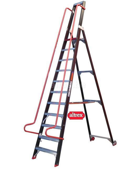 Altrex enkelzijdige professionele magazijntrap 11 treden