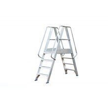 Solide professioneel platform dubbele toegang  2 x 4 treden 1.00m