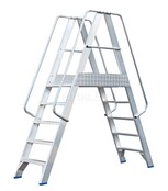 Solide professioneel platform dubbele toegang  2 x 5 treden 1.25m