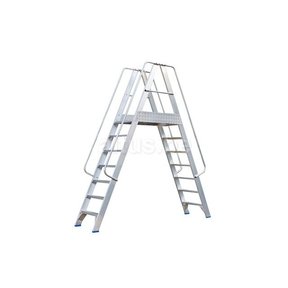 Solide platform dubbele toegang  2 x 7 treden 1.75m