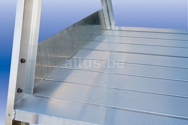 Solide professioneel platform dubbele toegang  2 x 7 treden 1.75m