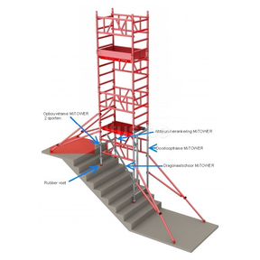 ALU MiTOWER STAIRS optie 0.75 x 1.00 x 4.20m