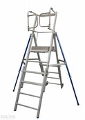 Solide professioneel telescopisch werkplatform 360° leuning 4-6 treden