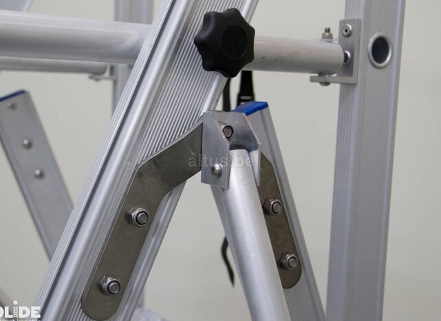 Solide professioneel telescopisch werkplatform 360° leuning 4-6 treden