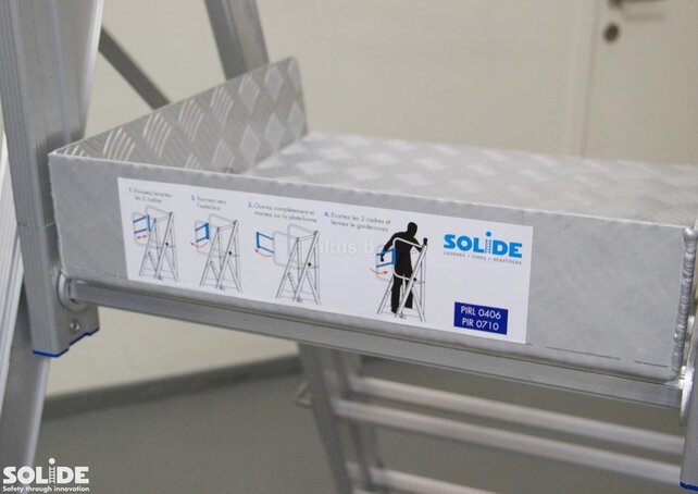 Solide professioneel telescopisch werkplatform 360° leuning 4-6 treden