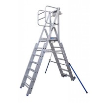 Solide professioneel telescopisch werkplatform 360° leuning 7-10 treden