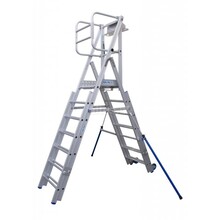 Telescopisch werkplatform 360° leuning 7-10 treden