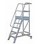 Solide Solide industriële mobiele magazijntrap 5 treden