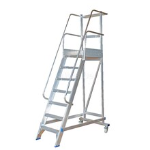 1.75m stahoogte mobiele magazijntrap trap 7 treden