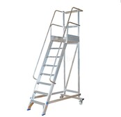 Solide industriële mobiele magazijntrap 8 treden